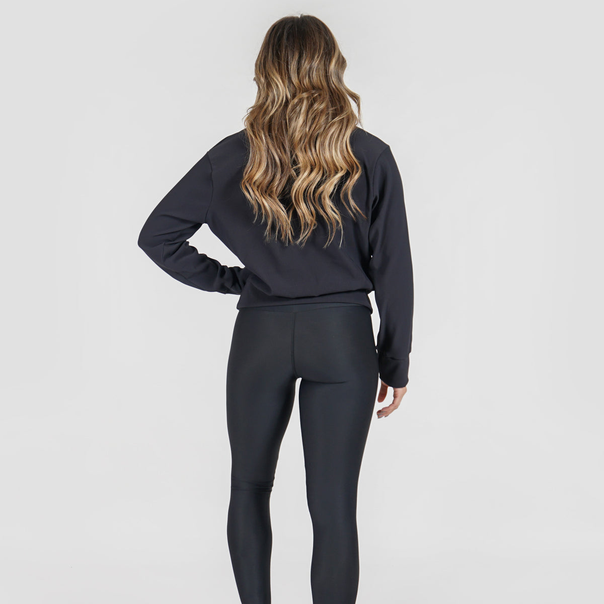 Micro Rib Mock Neck Pullover