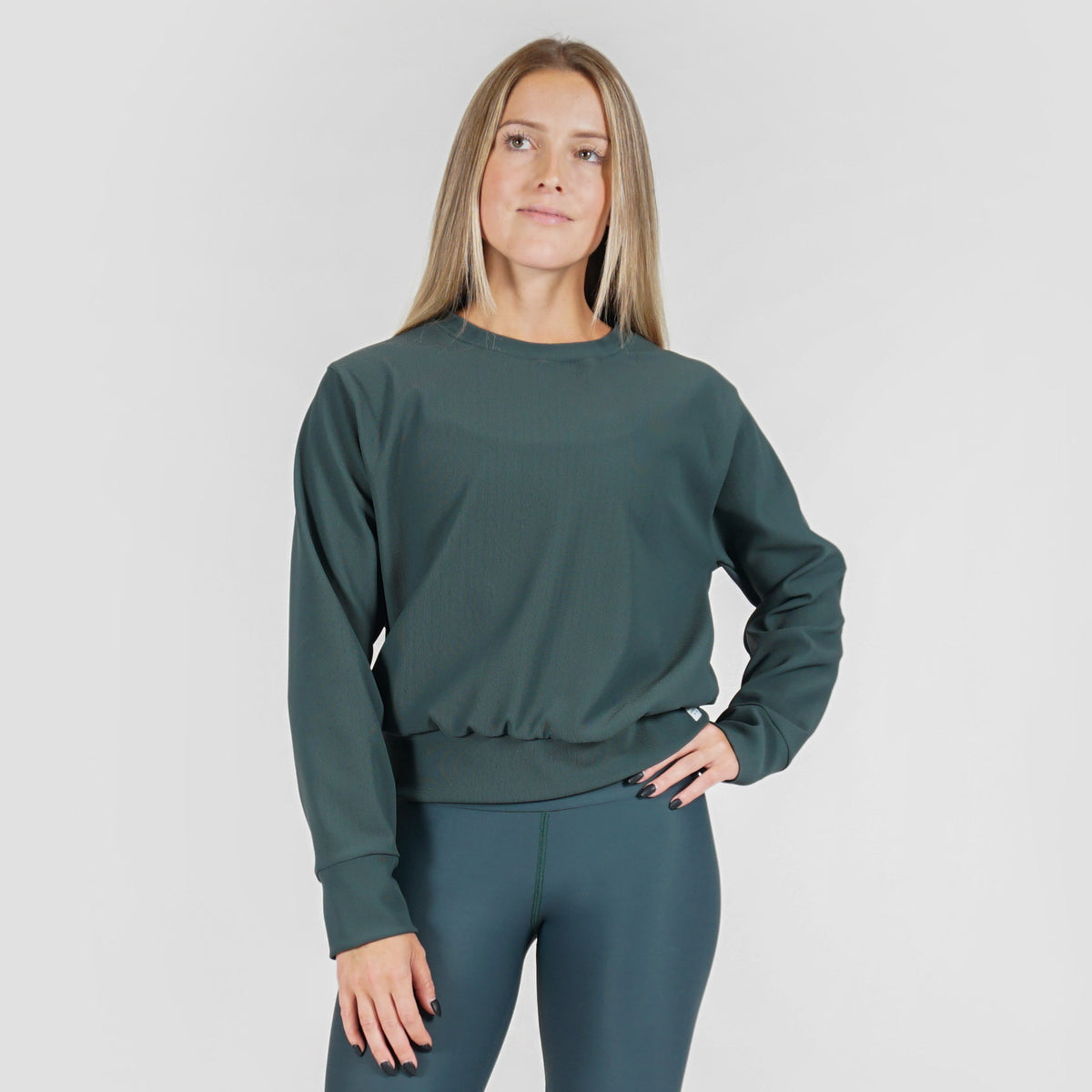 Micro Rib Crew Neck Pullover