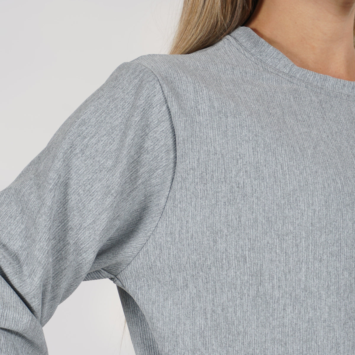 Micro Rib Crew Neck Pullover
