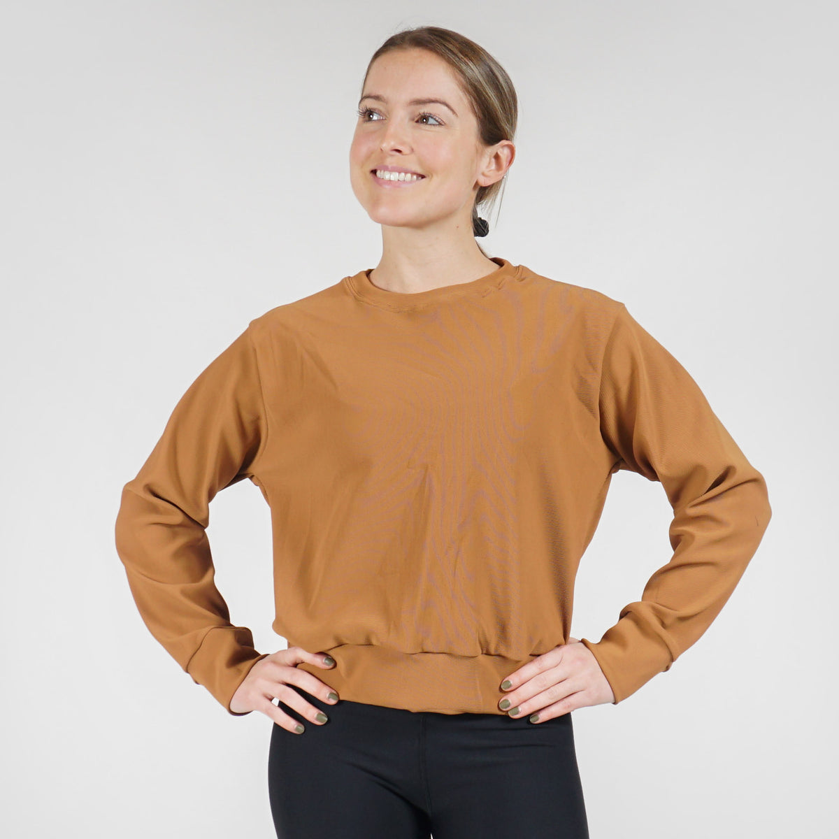 Micro Rib Crew Neck Pullover