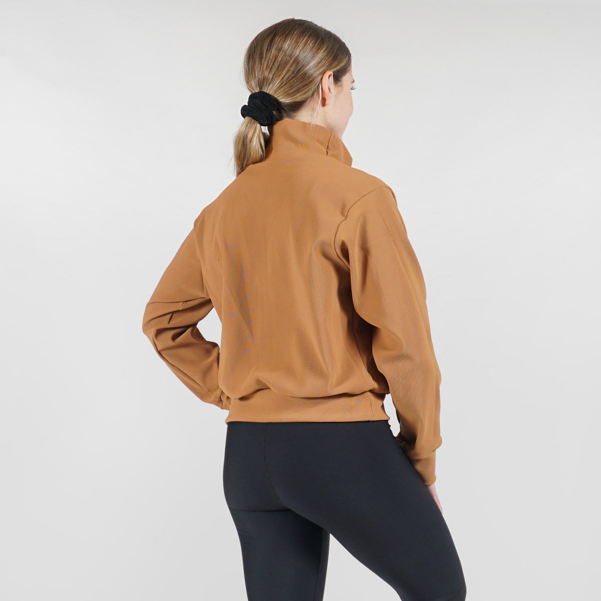 Micro Rib Mock Neck Pullover
