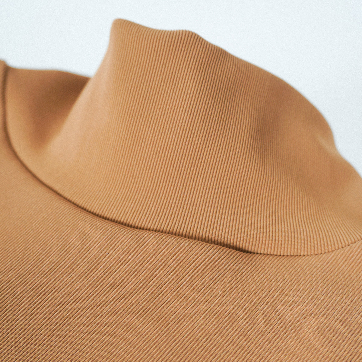 Micro Rib Mock Neck Pullover
